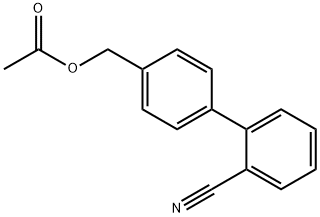 [1,1'-Biphenyl]-2-carbonitrile, 4'-[(acetyloxy)methyl]- 结构式