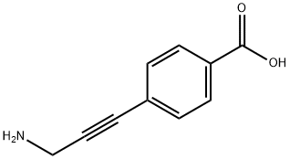 Benzoic acid, 4-(3-amino-1-propyn-1-yl)- 结构式