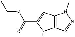 1-甲基-1,4-二氢吡咯并[3,2-C]吡唑-5-羧酸乙酯 结构式