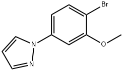 1H-Pyrazole, 1-(4-bromo-3-methoxyphenyl)- 结构式