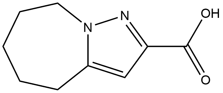 5,6,7,8-tetrahydro-4H-pyrazolo[1,5-a]azepine-2-carboxylic acid 结构式