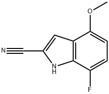 7-氟-4-甲氧基-1H-吲哚-2-腈 结构式