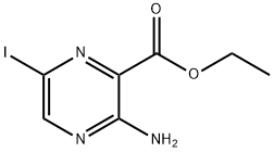 2-Pyrazinecarboxylic acid, 3-amino-6-iodo-, ethyl ester 结构式