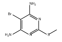 5-溴-2-(甲硫基)嘧啶-4,6-二胺 结构式