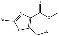 2-溴-5-(溴甲基)噻唑-4-羧酸甲酯 结构式