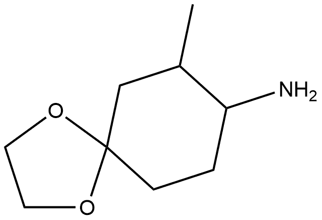 7-Methyl-1,4-dioxa-spiro[4.5]dec-8-ylamine 结构式