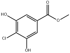 3,5-二羟基-4-氯苯甲酸甲酯 结构式