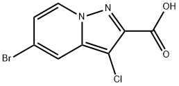 5-Bromo-3-chloropyrazolo[1,5-a]pyridine-2-carboxylic acid 结构式