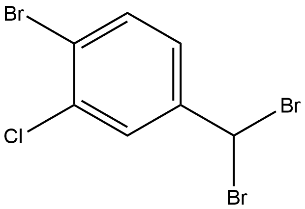 1-Bromo-2-chloro-4-(dibromomethyl)benzene 结构式