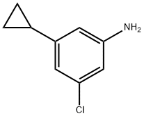 3-氯-5-环丙基苯胺 结构式