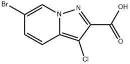 6-Bromo-3-chloropyrazolo[1,5-a]pyridine-2-carboxylic acid 结构式