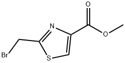 4-Thiazolecarboxylic acid, 2-(bromomethyl)-, methyl ester 结构式