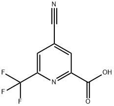 4-氰基-6-(三氟甲基)吡啶甲酸 结构式