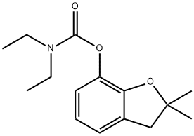 Carbamic acid, N,N-diethyl-, 2,3-dihydro-2,2-dimethyl-7-benzofuranyl ester 结构式