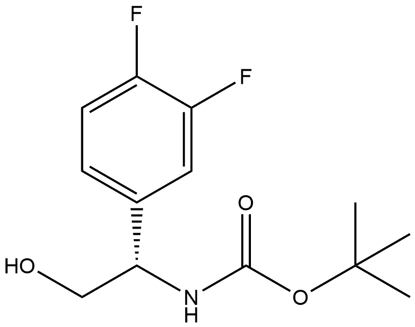 tert-butyl N-[(1S)-1-(3,4-difluorophenyl)-2-hydroxyethyl]carbamate 结构式