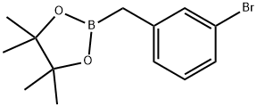 2-(3-溴苄基)-4,4,5,5-四甲基-1,3,2-二氧硼杂硼烷 结构式