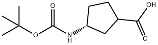 Cyclopentanecarboxylic acid, 3-[[(1,1-dimethylethoxy)carbonyl]amino]-, (3R)- 结构式