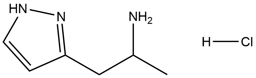 1-(1H-pyrazol-3-yl)propan-2-amine hydrochloride 结构式