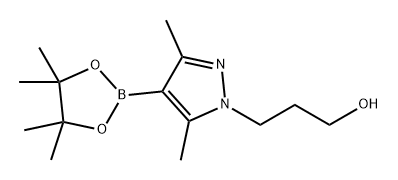 1H-Pyrazole-1-propanol, 3,5-dimethyl-4-(4,4,5,5-tetramethyl-1,3,2-dioxaborolan-2-yl)- 结构式