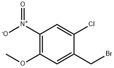 1-(溴甲基)-2-氯-5-甲氧基-4-硝基苯 结构式