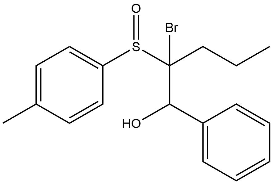 Benzenemethanol, α-[1-bromo-1-[(4-methylphenyl)sulfinyl]butyl]- 结构式