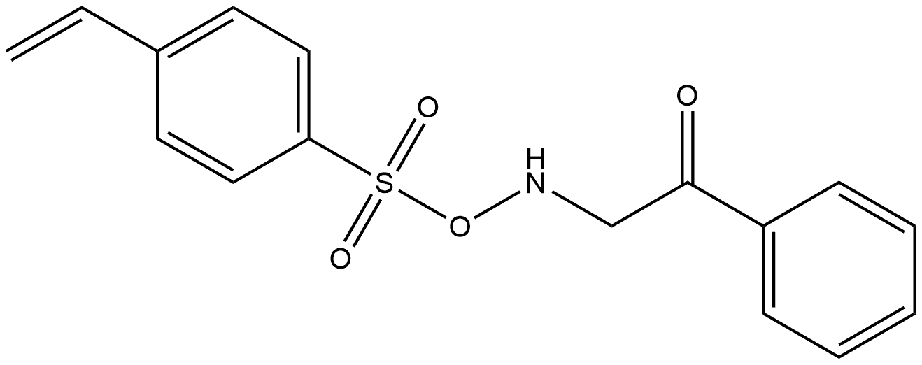 Benzenesulfonic acid, 4-ethenyl-, benzoylmethylazanyl ester 结构式