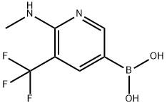 (6-(甲基氨基)-5-(三氟甲基)吡啶-3-基)硼酸 结构式