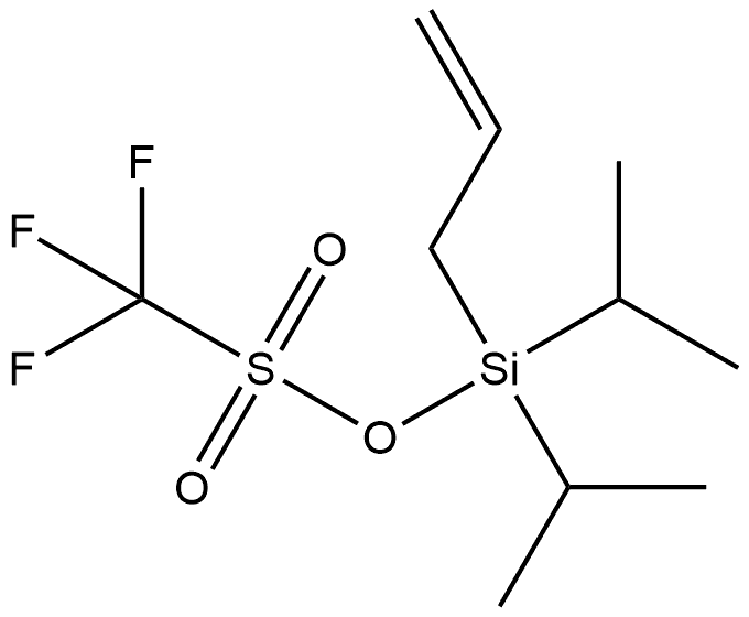 双(异丙基)-烯丙基硅烷基 三氟甲磺酸盐 结构式