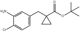tert-butyl 1-(3-amino-4-chlorobenzyl)cyclopropanecarboxylate 结构式