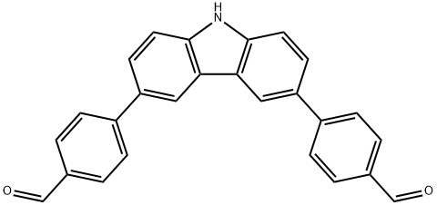 3,6-二(4-醛基苯)咔唑 结构式