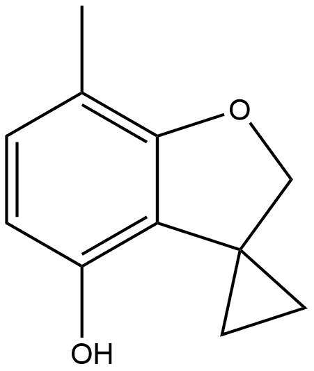 7-甲基-2H-螺[苯并呋喃-3,1'-环丙烷]-4-醇 结构式