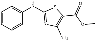 5-Thiazolecarboxylic acid, 4-amino-2-(phenylamino)-, methyl ester 结构式