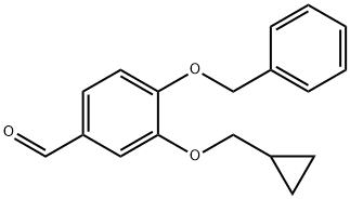 3-(Cyclopropylmethoxy)-4-(phenylmethoxy)benzaldehyde 结构式