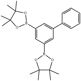 3,5-二(4,4,5,5-四甲基-1,3,2-二恶硼烷-2-基)-1,1'-联苯 结构式