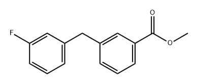Benzoic acid, 3-[(3-fluorophenyl)methyl]-, methyl ester 结构式