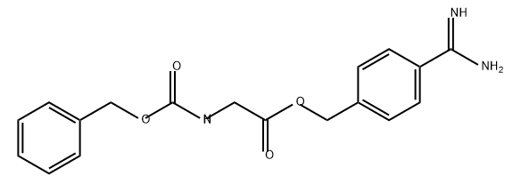 Glycine, N-[(phenylmethoxy)carbonyl]-, [4-(aminoiminomethyl)phenyl]methyl ester 结构式