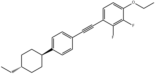 Benzene, 1-ethoxy-4-[2-[4-(trans-4-ethylcyclohexyl)phenyl]ethynyl]-2,3-difluoro- 结构式