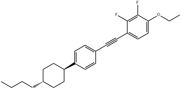 Benzene, 1-[2-[4-(trans-4-butylcyclohexyl)phenyl]ethynyl]-4-ethoxy-2,3-difluoro- 结构式