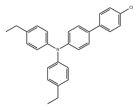 [1,1'-Biphenyl]-4-amine, 4'-chloro-N,N-bis(4-ethylphenyl)- 结构式