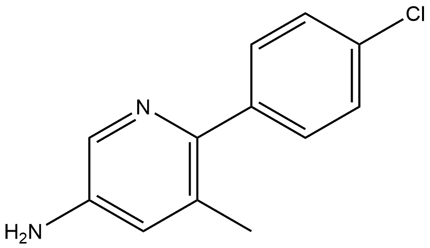 6-(4-Chlorophenyl)-5-methyl-3-pyridinamine 结构式