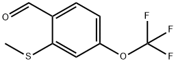 2-(Methylthio)-4-(trifluoromethoxy)benzaldehyde 结构式