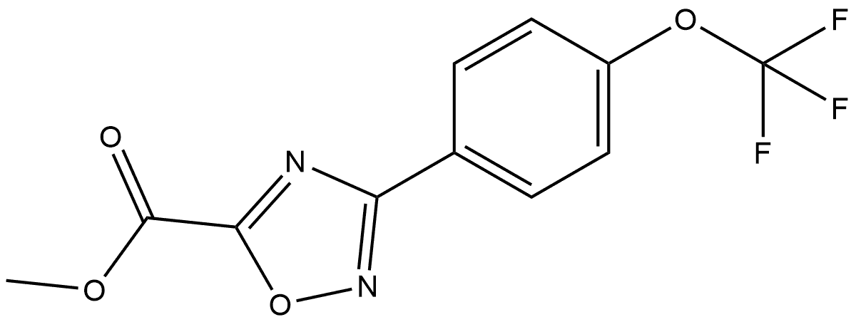 3-[4-(三氟甲氧基)苯基]-1,2,4-噁二唑-5-甲酸甲酯 结构式