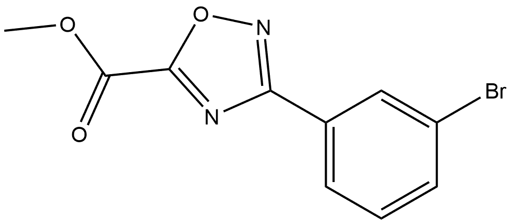 3-(3-溴苯基)-1,2,4-噁二唑-5-甲酸甲酯 结构式