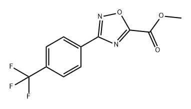 3-[4-(三氟甲基)苯基]-1,2,4-噁二唑-5-甲酸甲酯 结构式