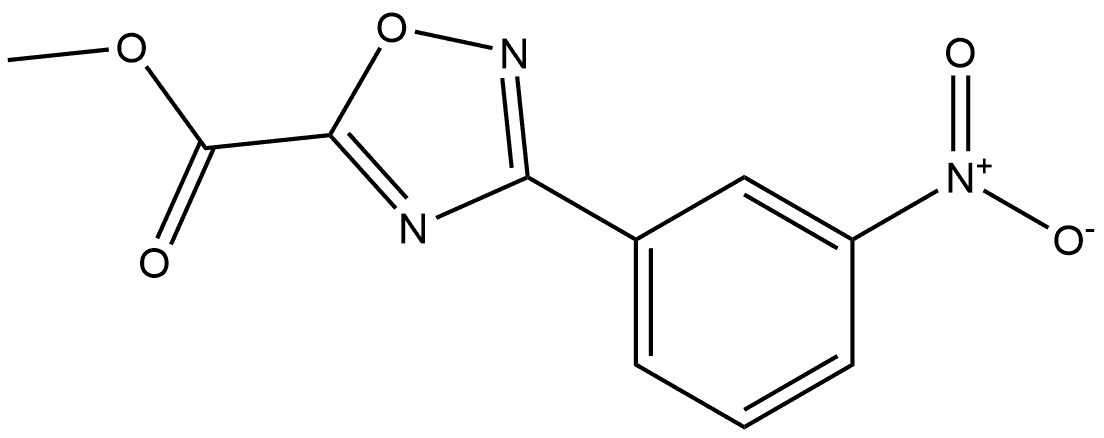 3-(3-硝基苯基)-1,2,4-噁二唑-5-甲酸甲酯 结构式