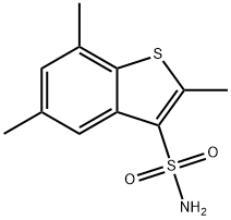 2,5,7-三甲基苯并[B]噻吩-3-磺酰胺 结构式