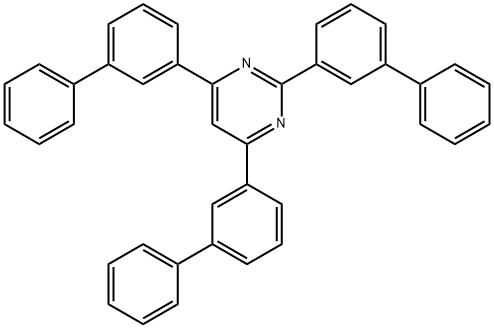 PYRIMIDINE, 2,4,6-TRIS([1,1'-BIPHENYL]-3-YL)- 结构式