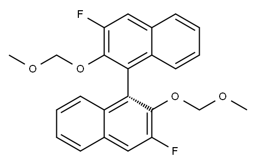 1,1''-Binaphthalene, 3,3''-difluoro-2,2''-bis(methoxymethoxy)-, (1R)- 结构式