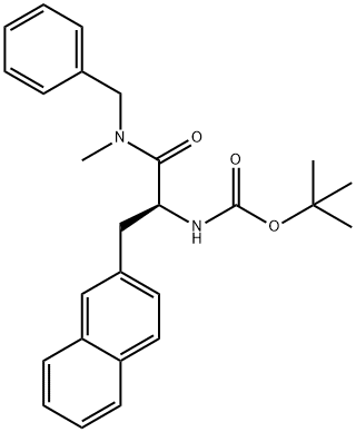 Carbamic acid, [(1S)-2-[methyl(phenylmethyl)amino]-1-(2-naphthalenylmethyl)-2-oxoethyl]-, 1,1-dimethylethyl ester (9CI) 结构式