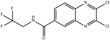 2,3-Dichloro-N-(2,2,2-trifluoroethyl)quinoxaline-6-carboxamide 结构式